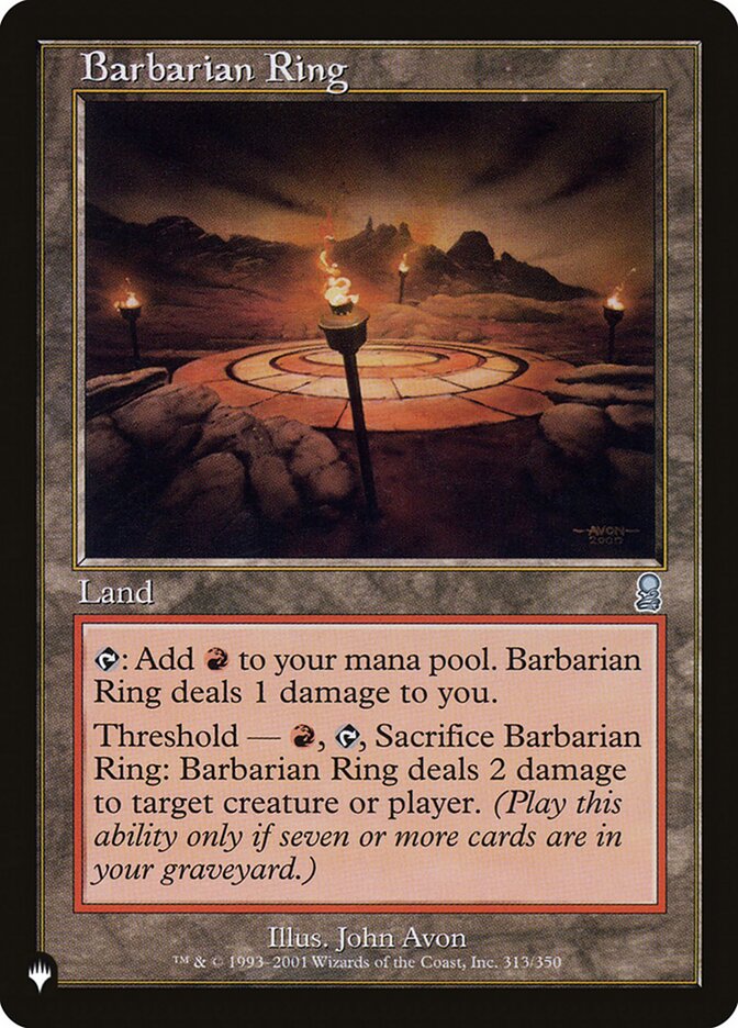 Barbarian Ring - The List (PLST)