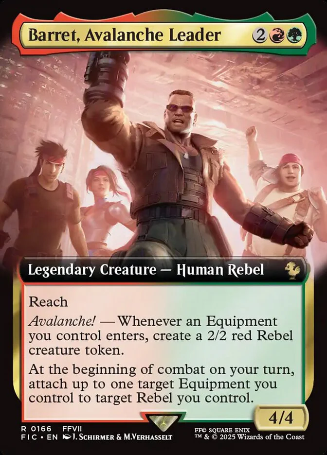 Barret, Avalanche Leader (166) - [Extended Art] Final Fantasy Commander (FIC)
