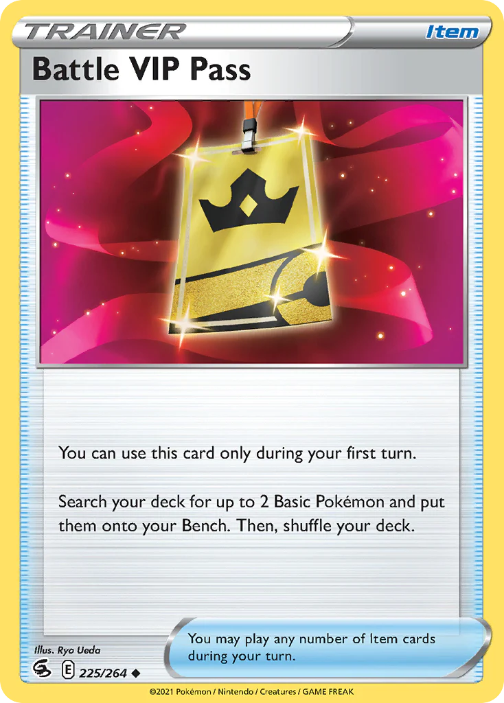 Battle VIP Pass (225/264) - [Reverse Holo] Fusion Strike (FST)