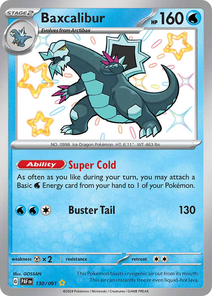 Baxcalibur (130/91) - [Shiny Holo] Paldean Fates (PAF)