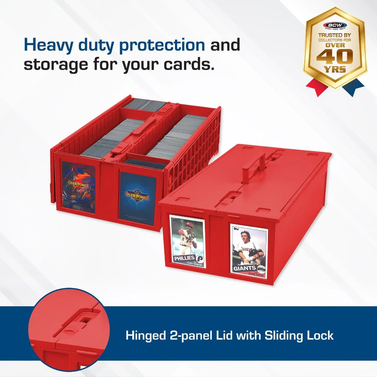 BCW Collectible Card Bin - 1600ct. Red