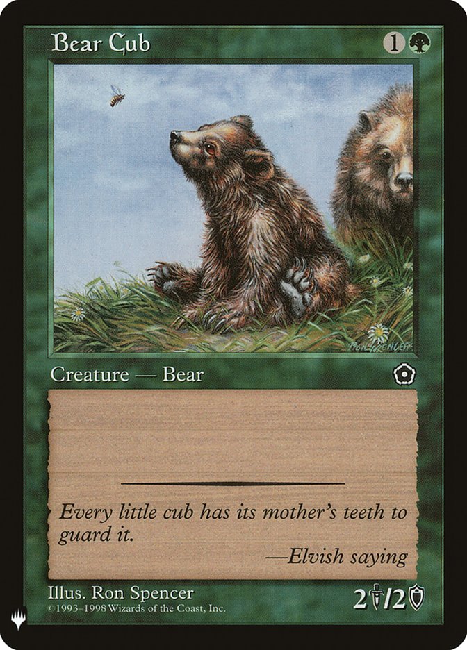 Bear Cub - The List (PLST)