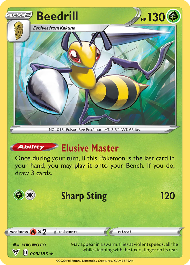 Beedrill (3/185) - [Reverse Holo] Vivid Voltage (VIV)