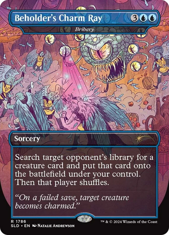 Beholder's Charm Ray - Bribery - [Borderless] Secret Lair Drop (SLD)