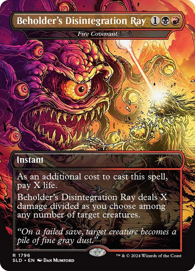 Beholder's Disintegration Ray - Fire Covenant - [Borderless] Secret Lair Drop (SLD)
