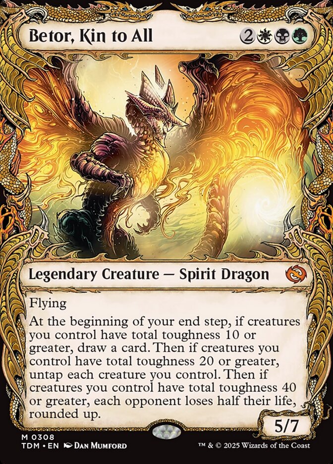 Betor, Kin to All (308) - [Foil, Showcase] Tarkir: Dragonstorm (TDM)