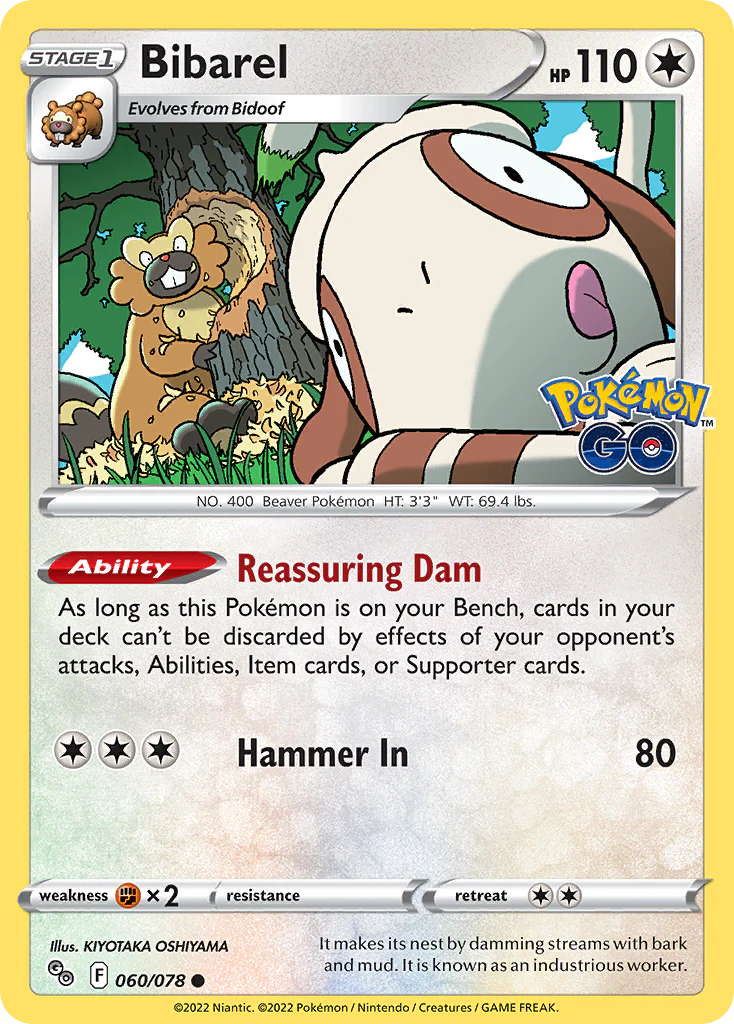 Bibarel (60/78) - [Reverse Holo] Pokemon GO (PGO)