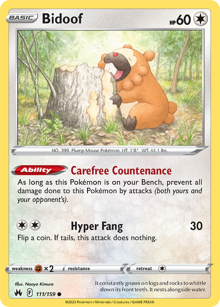 Bidoof (111/159) - Crown Zenith (CRZ)
