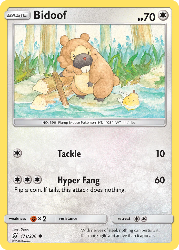Bidoof (171/236) - [Reverse Holo] Unified Minds (UNM)