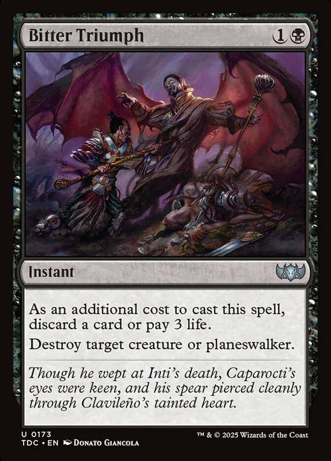 Bitter Triumph - Tarkir: Dragonstorm Commander (TDC)