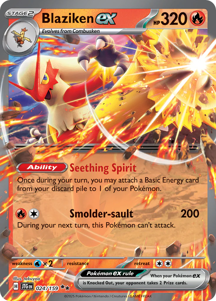 Blaziken ex (24/159) - [Holo Foil] Journey Together (JTG)