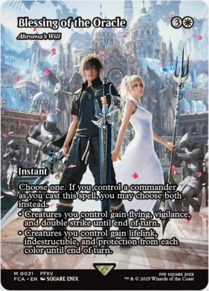 Blessing of the Oracle - Akroma's Will (21) - [Foil, Borderless] Final Fantasy: Through the Ages (FCA)