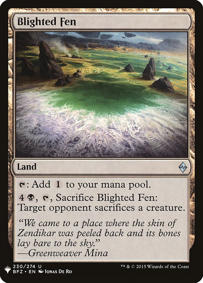 Blighted Fen - The List (PLST)