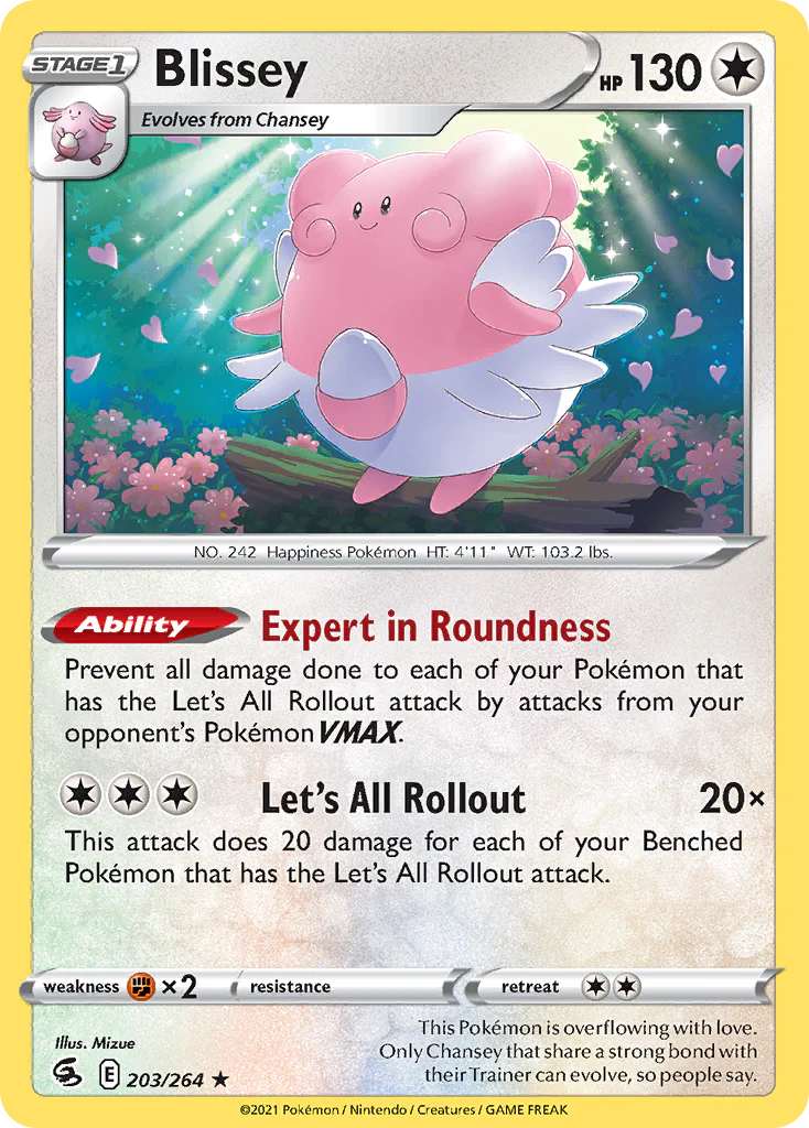Blissey (203/264) - [Reverse Holo] Fusion Strike (FST)