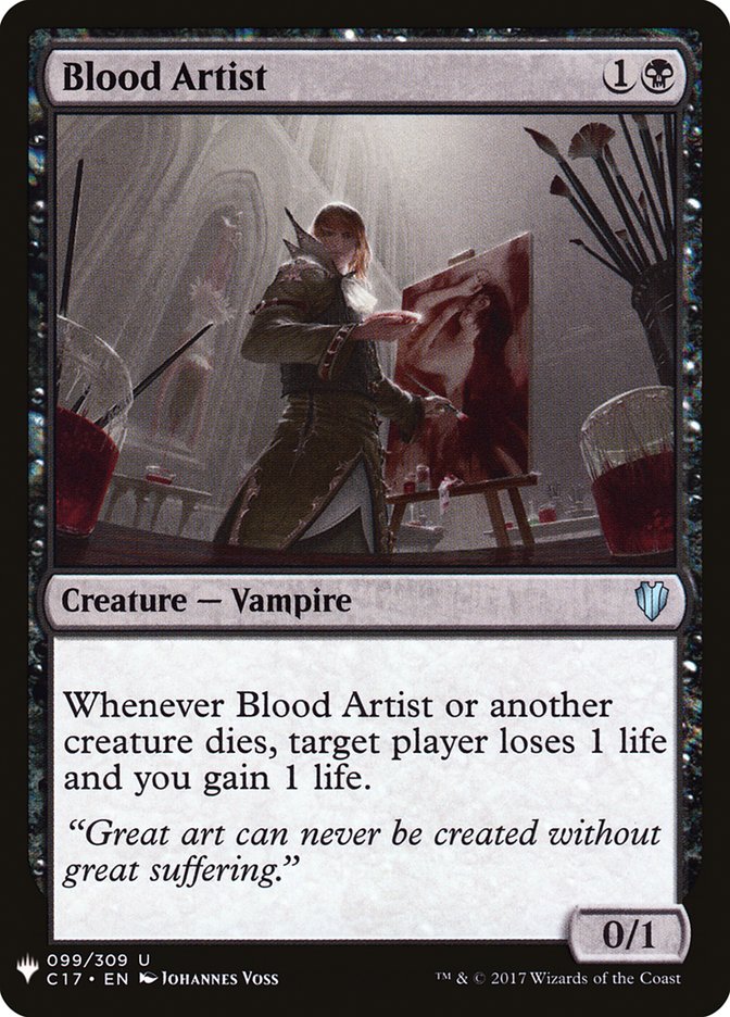Blood Artist - The List (PLST)