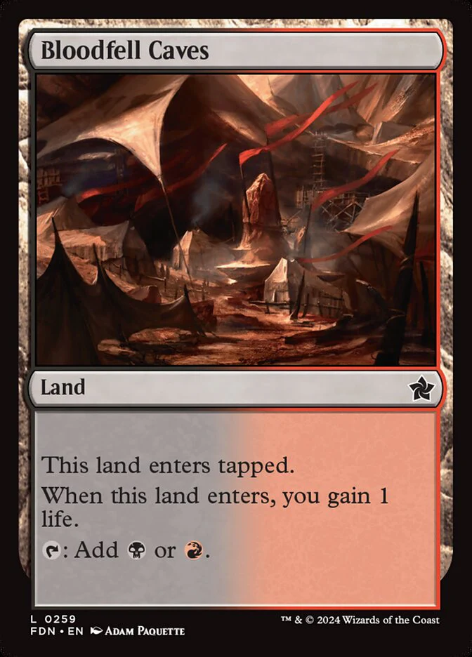 Bloodfell Caves - [Foil] Foundations (FDN)