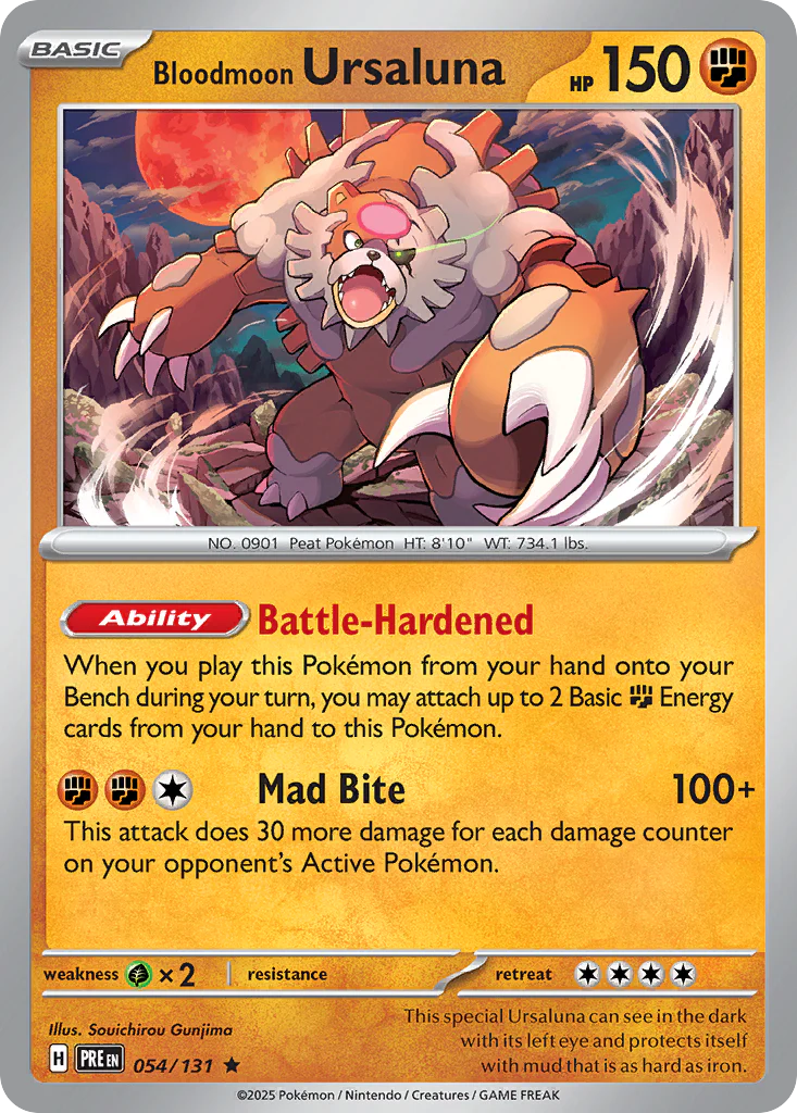 Bloodmoon Ursaluna (54/131) - [Reverse Holo] Prismatic Evolutions (PRE)