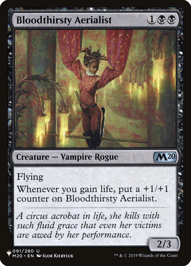Bloodthirsty Aerialist - The List (PLST)
