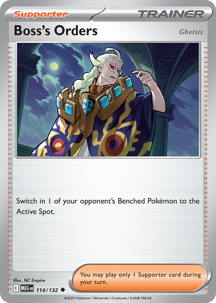 Boss's Orders (114/132) - [Reverse Holo] Mega Evolution (MEG)
