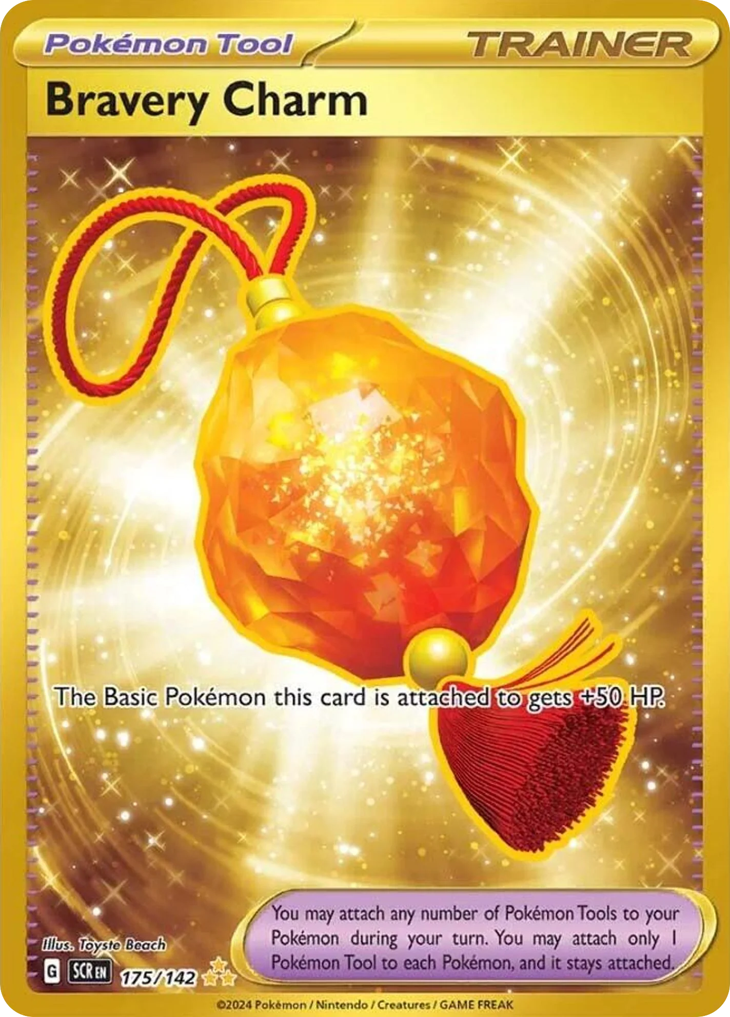Bravery Charm (175/142) - [Gold Holo] Stellar Crown (SCR)