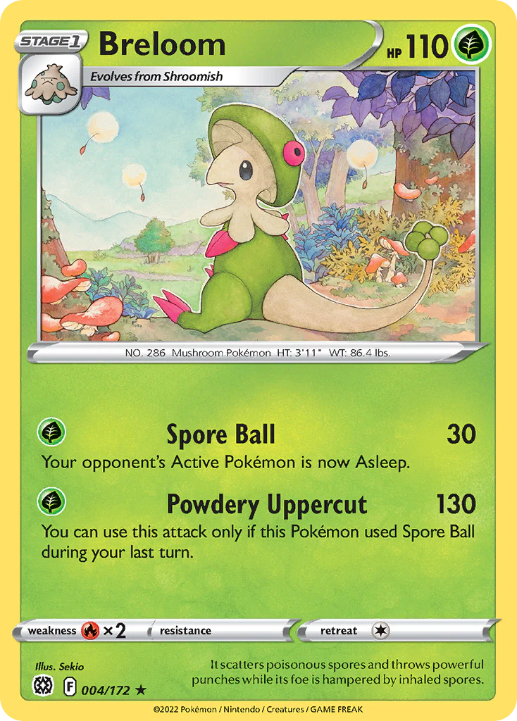 Breloom (4/172) - [Reverse Holo] Brilliant Stars (BRS)