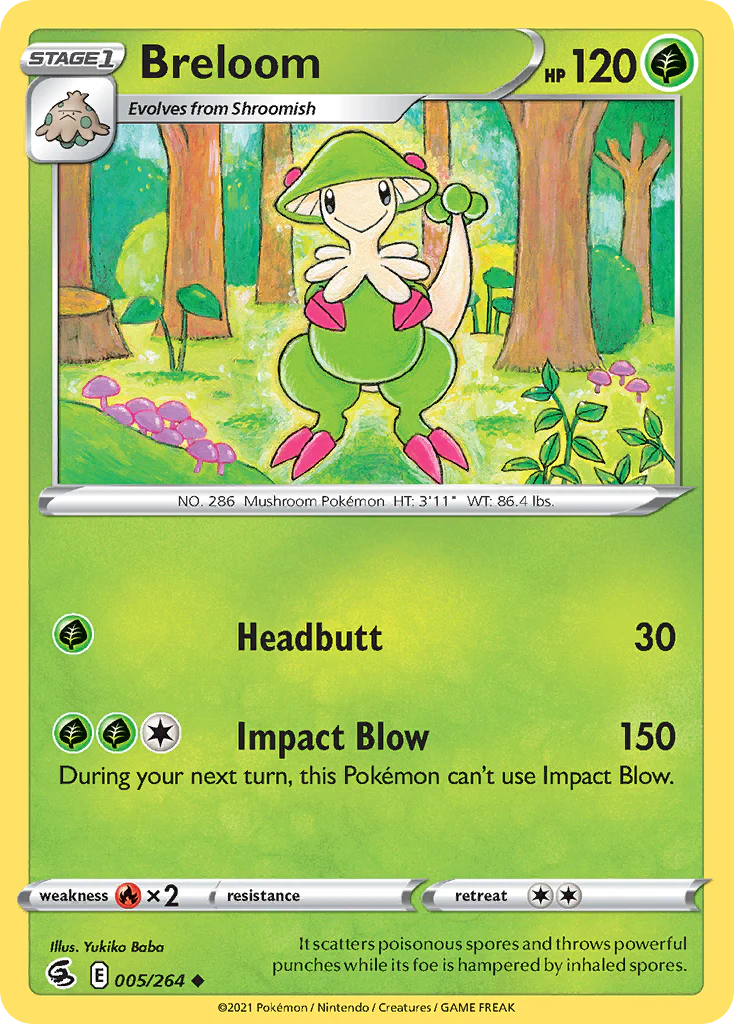 Breloom (5/264) - [Reverse Holo] Fusion Strike (FST)
