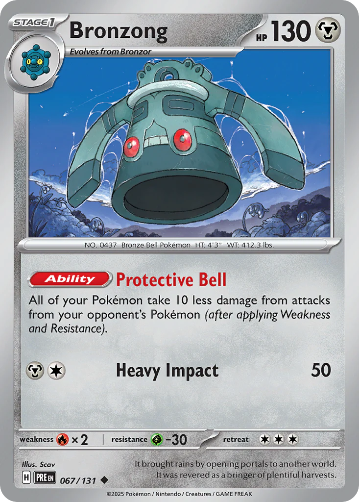 Bronzong (67/131) - [Reverse Holo] Prismatic Evolutions (PRE)