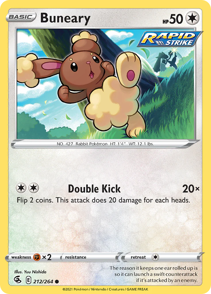 Buneary (212/264) - [Reverse Holo] Fusion Strike (FST)