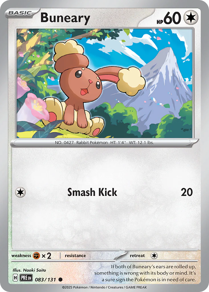 Buneary (83/131) - [Reverse Holo] Prismatic Evolutions (PRE)