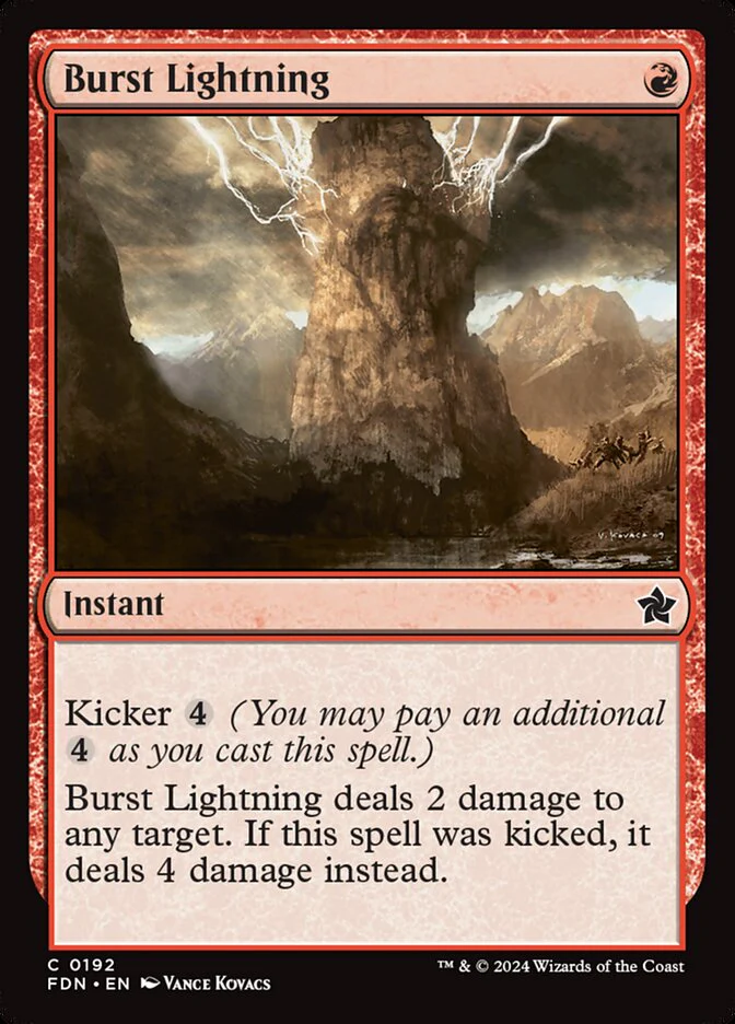 Burst Lightning - [Foil] Foundations (FDN)