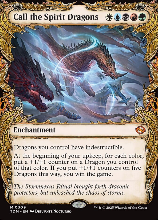 Call the Spirit Dragons (309) - [Foil, Showcase] Tarkir: Dragonstorm (TDM)