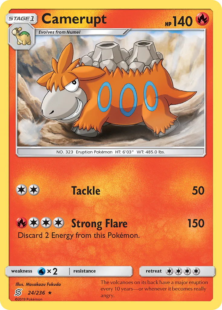 Camerupt (24/236) - [Reverse Holo] Unified Minds (UNM)
