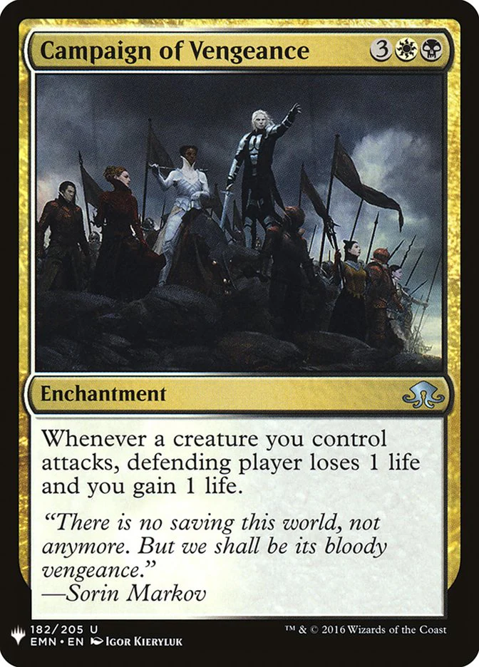 Campaign of Vengeance - The List (PLST)