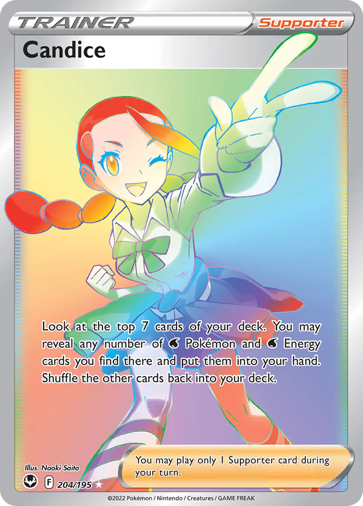 Candice (204/195) - [Rainbow Holo] Silver Tempest (SIT)