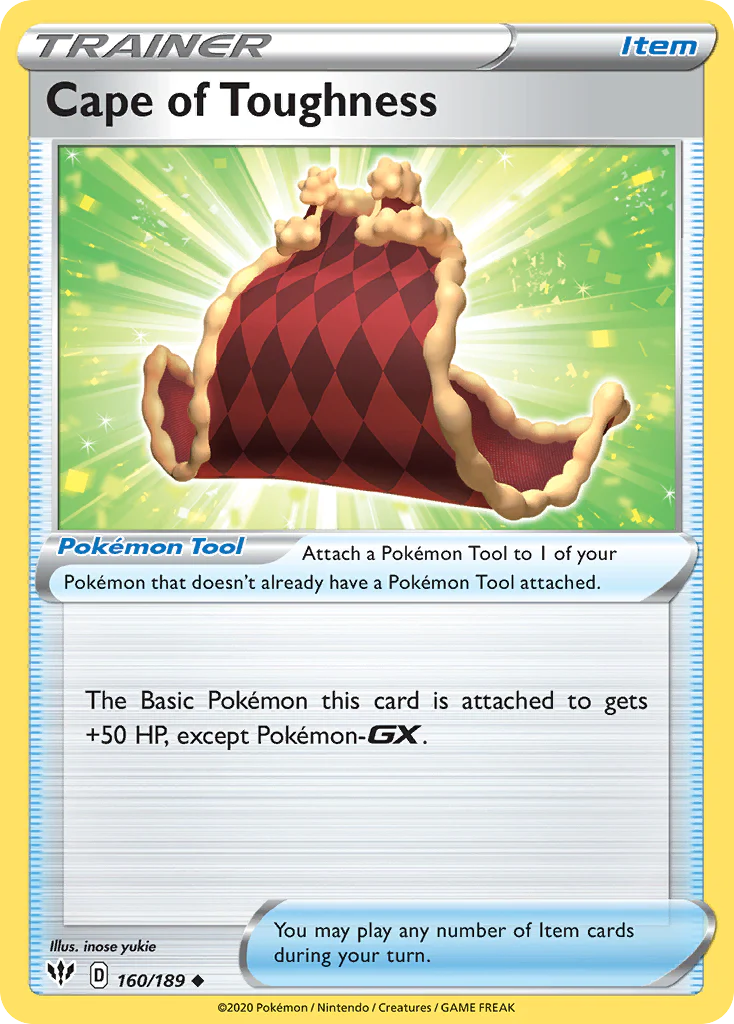 Cape of Toughness (160/189) - [Reverse Holo] Darkness Ablaze (DAA)