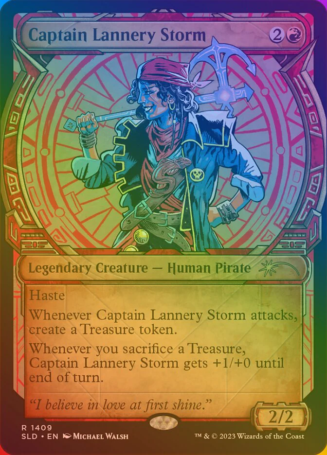 Captain Lannery Storm (1409‚òÖ) - [Foil, Showcase] Secret Lair Drop (SLD)