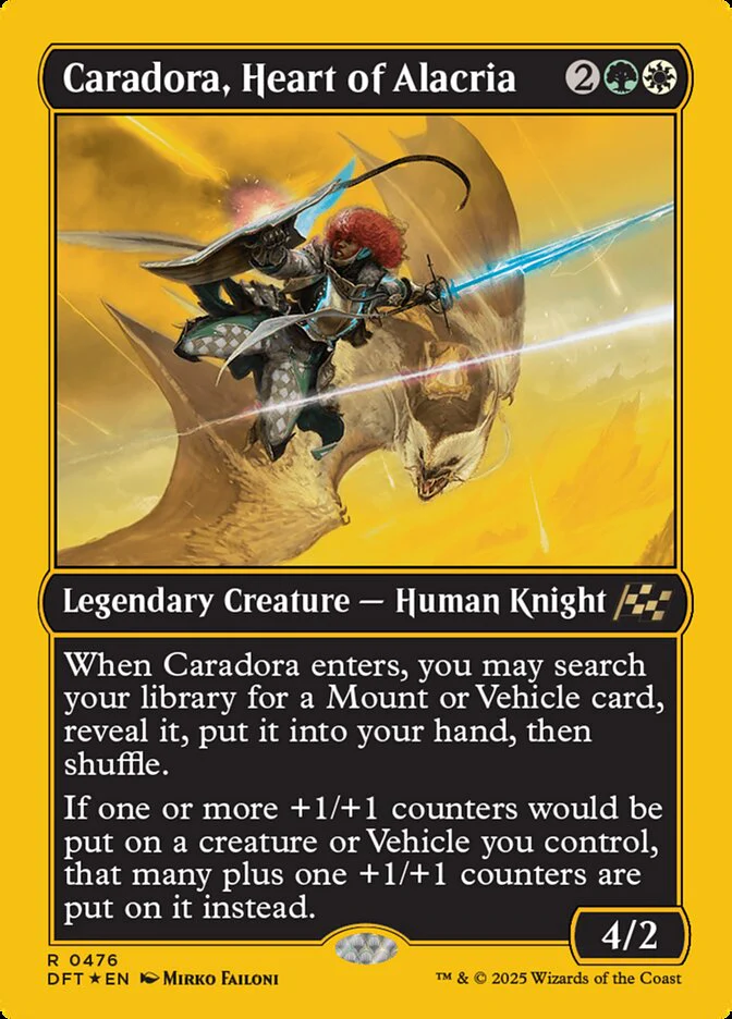 Caradora, Heart of Alacria - [First Place Foil] Aetherdrift (DFT)