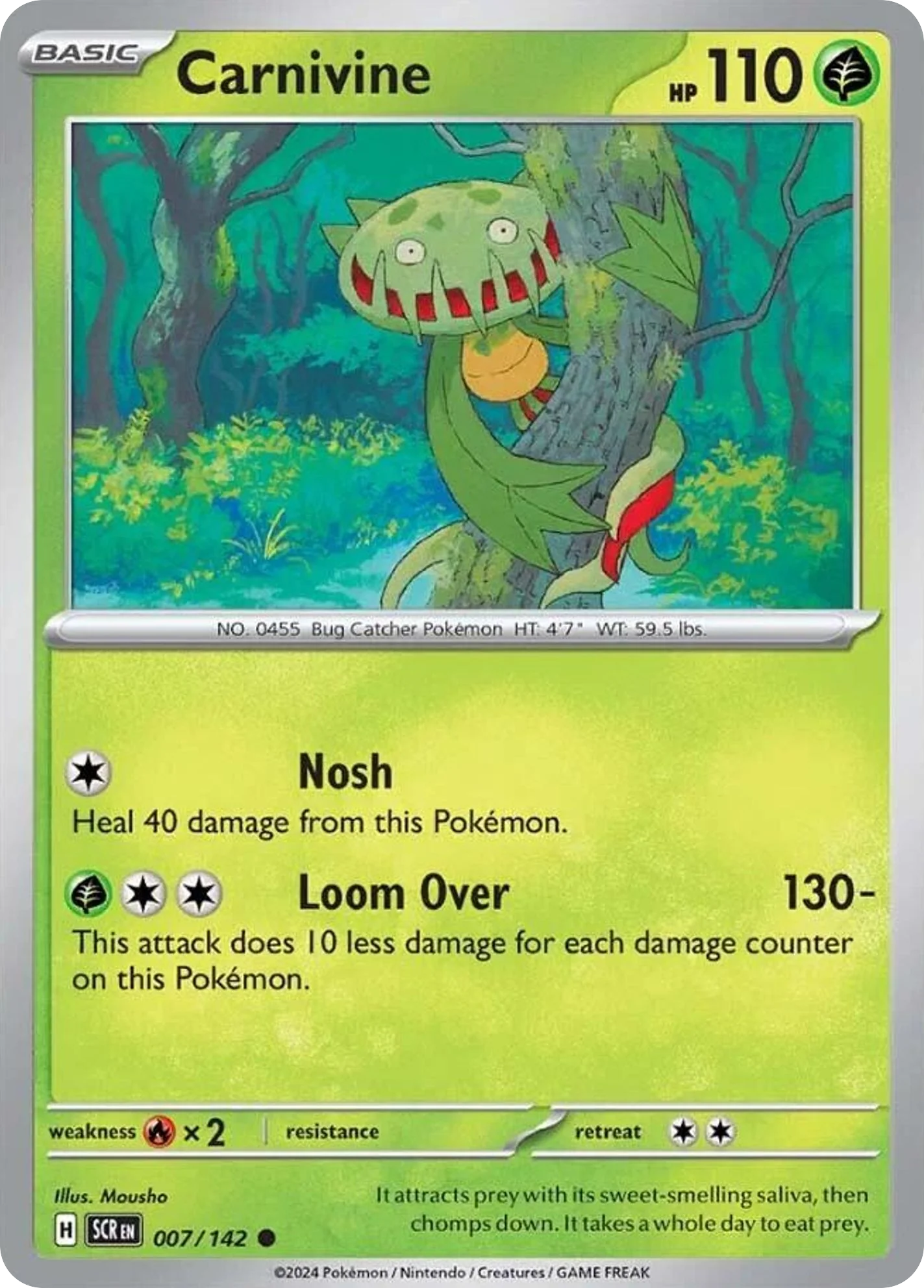 Carnivine (7/142) - [Reverse Holo] Stellar Crown (SCR)