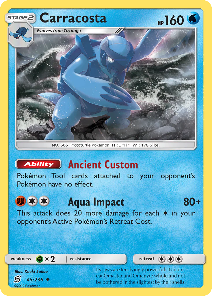 Carracosta (45/236) - [Reverse Holo] Unified Minds (UNM)