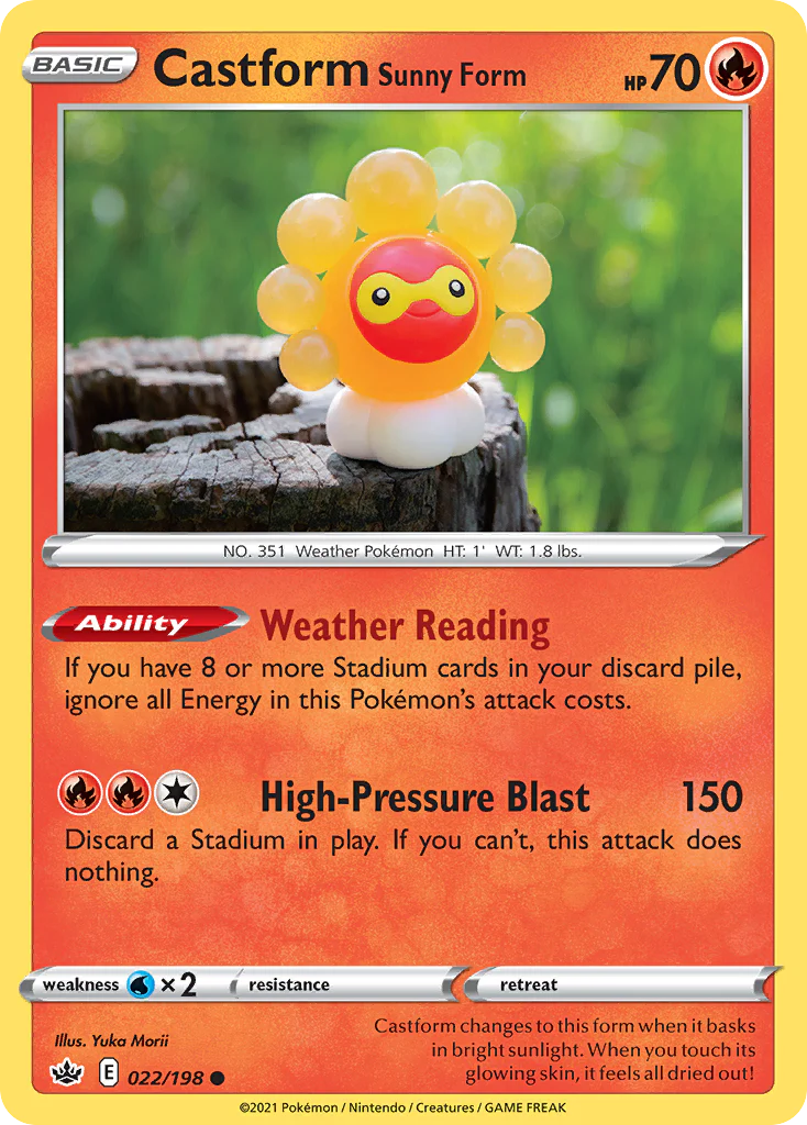 Castform Sunny Form (22/198) - Chilling Reign (CRE)