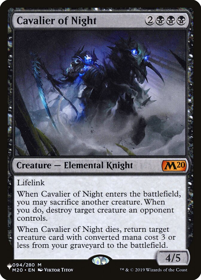 Cavalier of Night - The List (PLST)