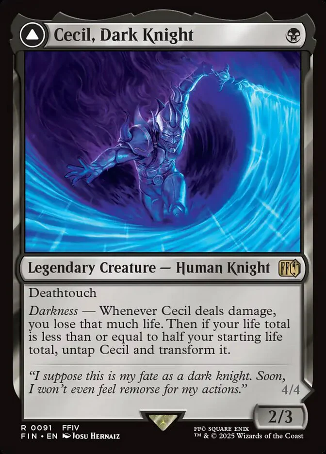 Cecil, Dark Knight // Cecil, Redeemed Paladin (91) - Final Fantasy (FIN)