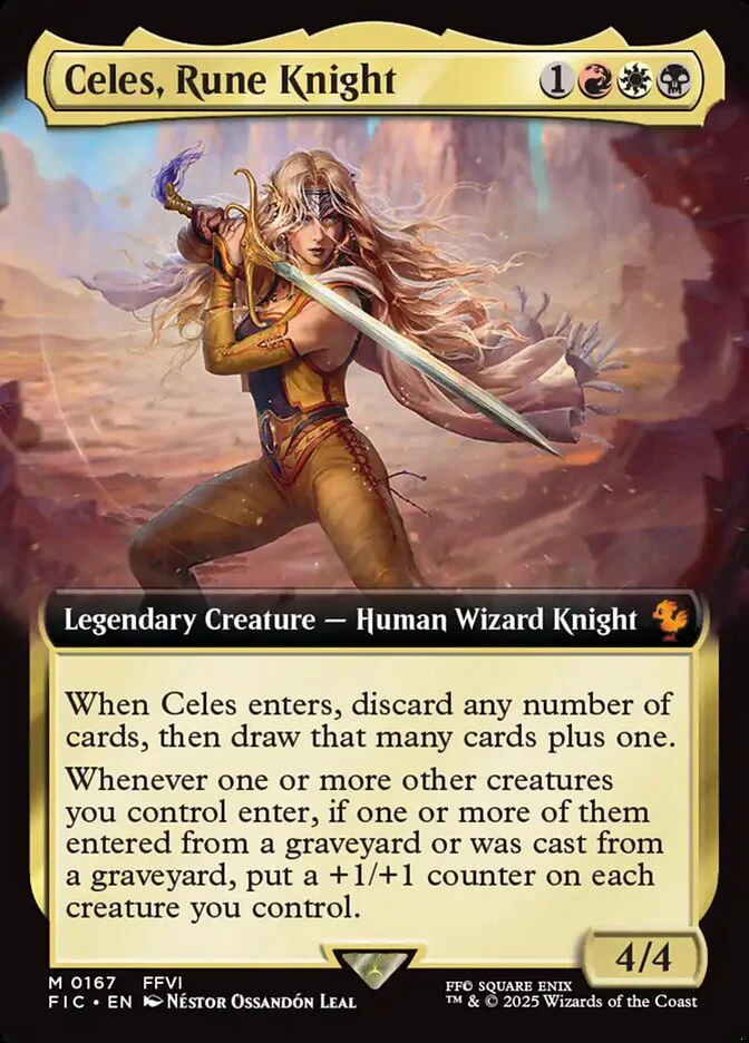 Celes, Rune Knight (167) - [Foil, Extended Art] Final Fantasy Commander (FIC)