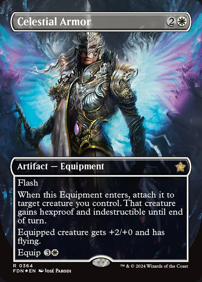 Celestial Armor - [Mana Foil, Borderless] Foundations (FDN)
