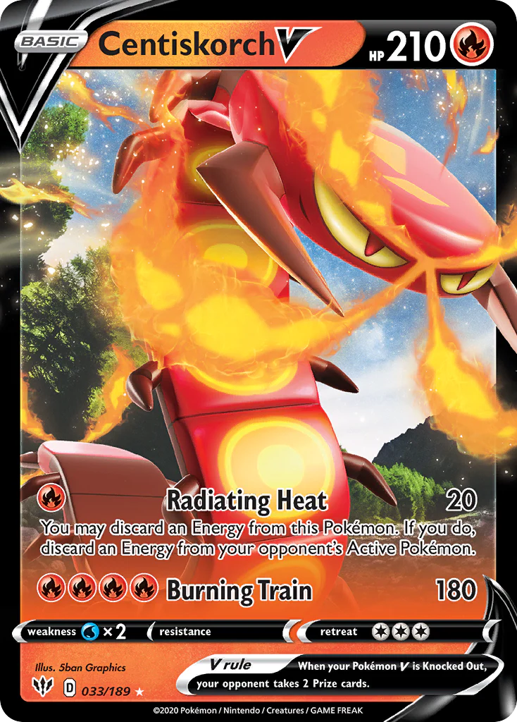 Centiskorch V (33/189) - [Holo Foil] Darkness Ablaze (DAA)