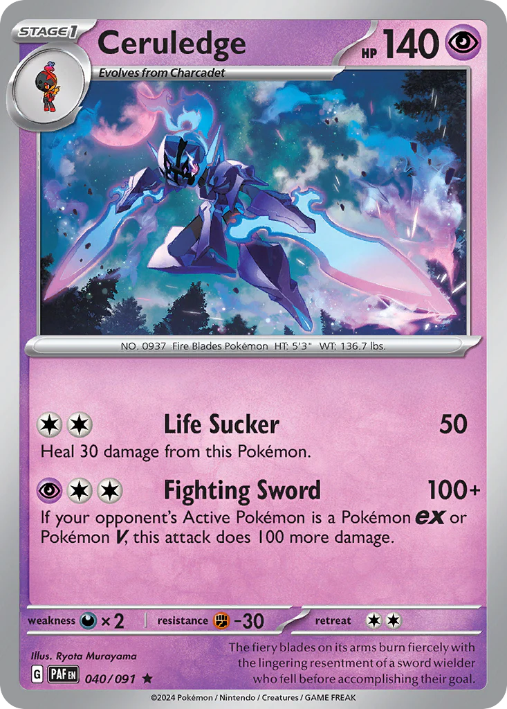 Ceruledge (40/91) - [Holo Foil] Paldean Fates (PAF)