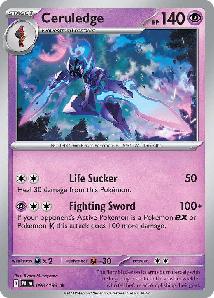 Ceruledge (98/193) - [Reverse Holo] Paldea Evolved (PAL)