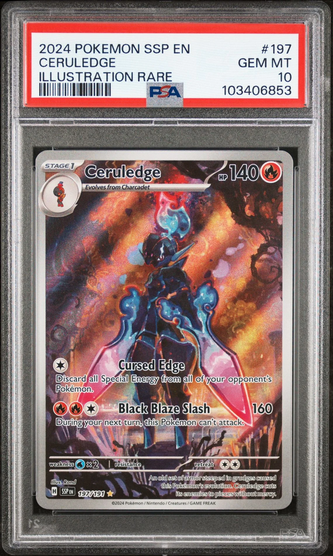 Ceruledge Illustration Rare #197 - [Graded PSA 10] Surging Sparks