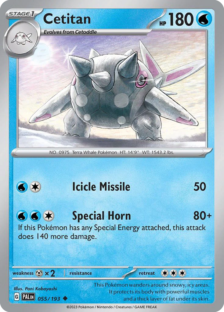 Cetitan (55/193) - [Reverse Holo] Paldea Evolved (PAL)