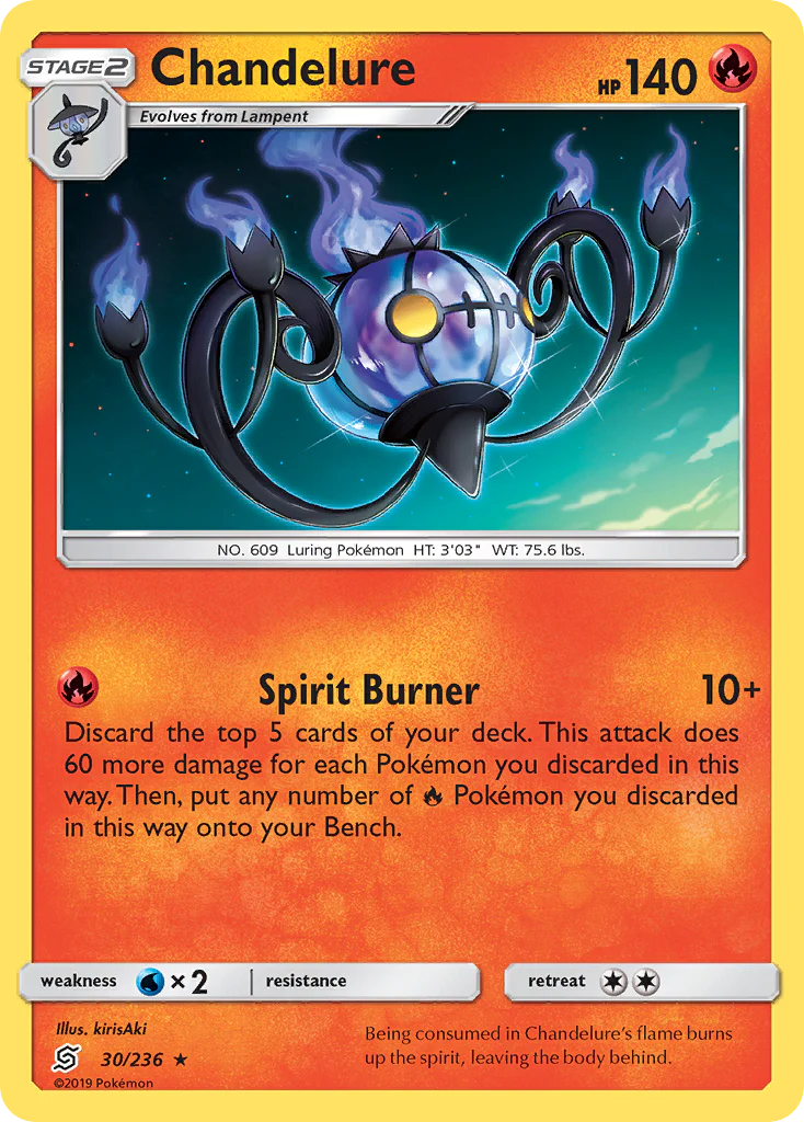 Chandelure (30/236) - [Reverse Holo] Unified Minds (UNM)